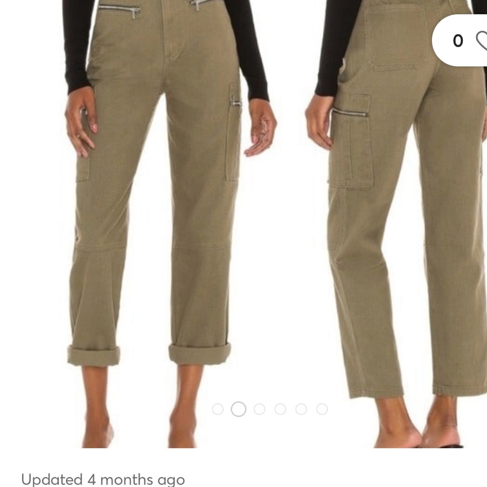 PRICE DROP! NWT Weworewhat ankle cargo  pants; army/olive green; sz 29. - Picture 2 of 7